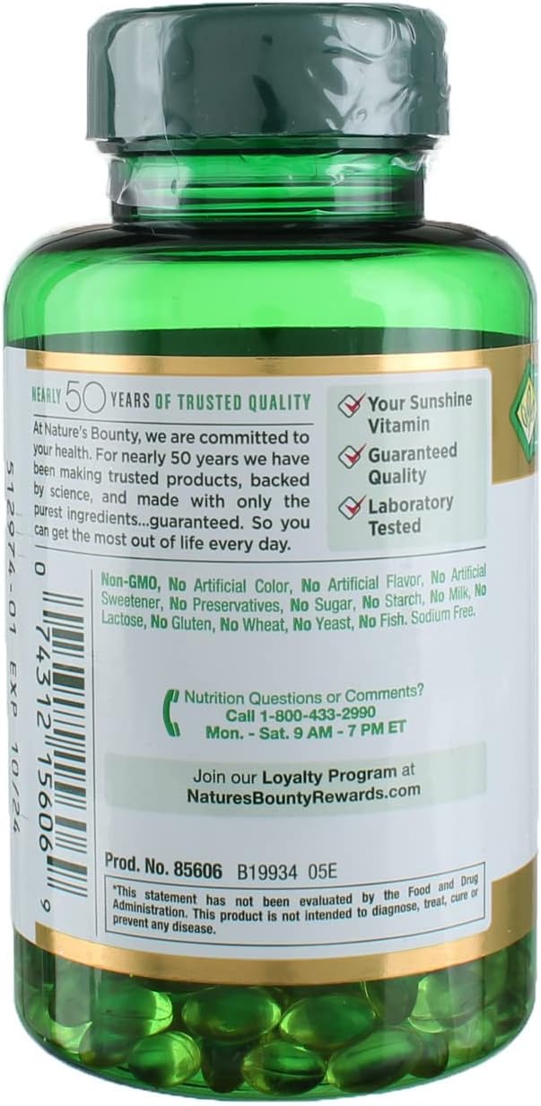 Nature's Bounty Vitamin D3-1000 IU, Rapid 250 ea 2)
