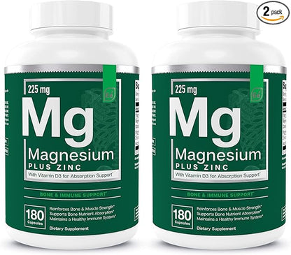 Essential Elements Magnesium & Zinc D3 for 200mg - 6 Month