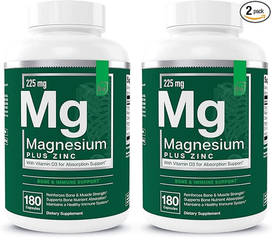 Essential Elements Magnesium & Zinc D3 for 200mg - 6 Month
