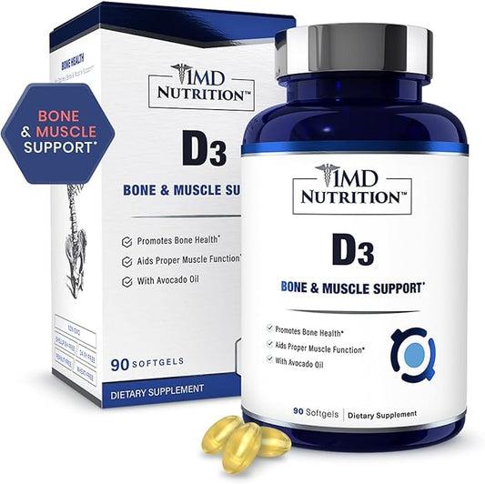 1MD Nutrition Vitamin D3 5000 IU Softgels 3-Month Supply