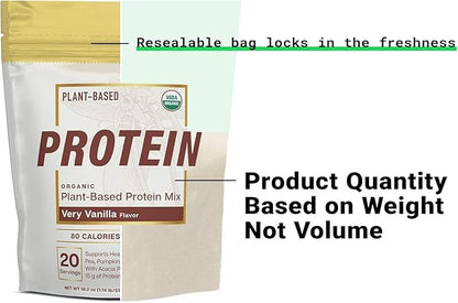 Essential Elements Organic Pea Protein Powder 20 Servings, 18oz