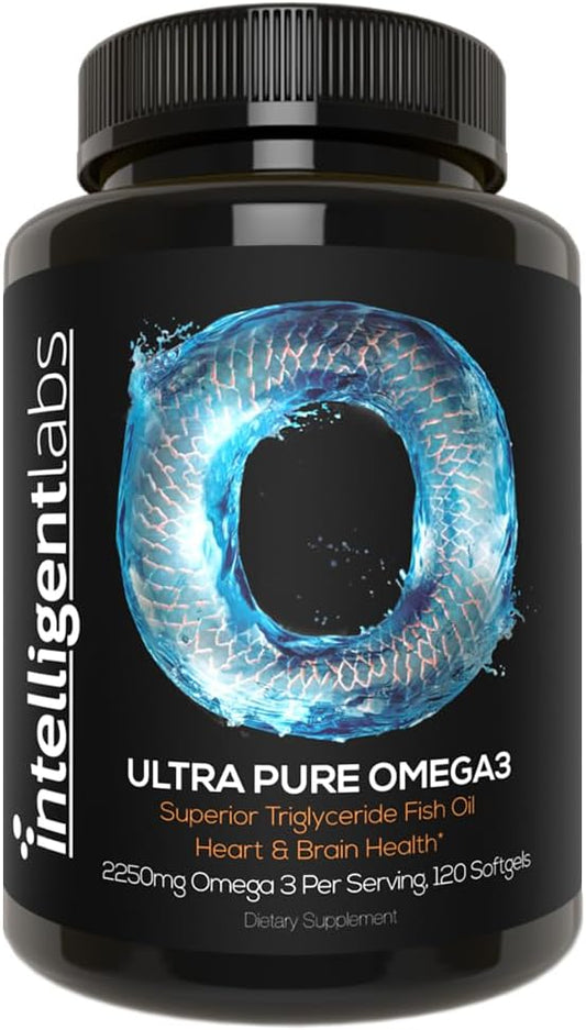 Intelligent Labs Triglyceride Omega 3 2250mg per 3-Capsule Serving 120 Softgels