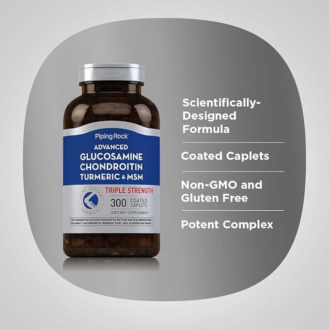 Piping Rock Glucosamine Chondroitin Triple Strength 300 Caplets