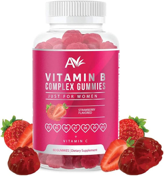 Avilana Vitamin B Complex Just B12, B7 B7 (Biotin), B6, B3 B3 (Niacin), B5, B6, B6, B8, B8, B9 B9 (Folate)s, (1 Pack)