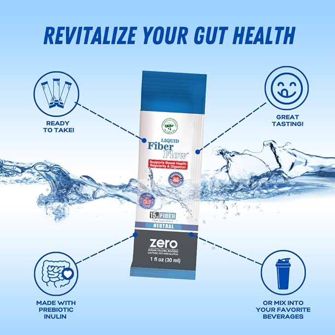 Liquid Fiber Flow Sugar-Free Prebiotic Inulin 100 Packets