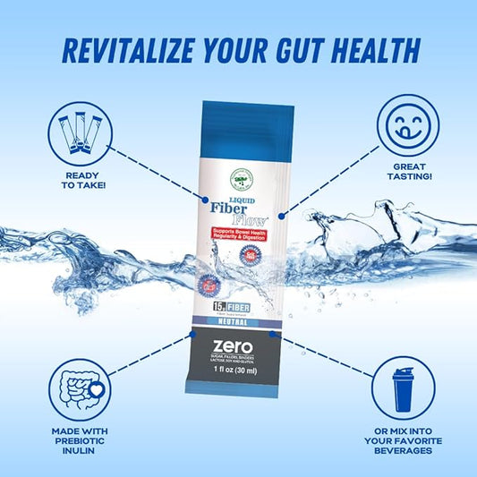 Liquid Fiber Flow Sugar-Free Prebiotic Inulin 100 Packets