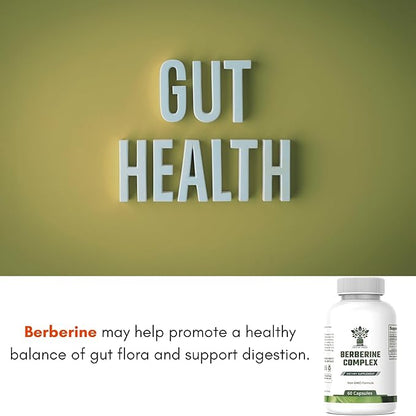 Berberine Supplement with Bitter Melon Extract and Banaba Leaf Extract - 1000mg Berberine HCL for Immune System, Weight Management - Non-GMO, Gluten-Free Berberine Complex, 60 Capsules