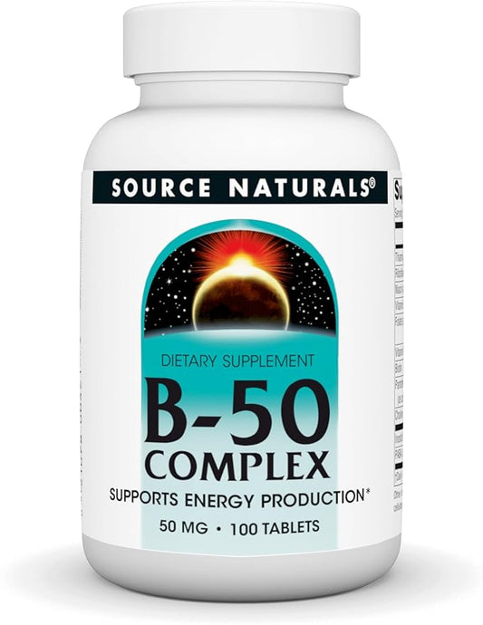 Source Naturals B-50 Complex 50 mg 100 Tablets