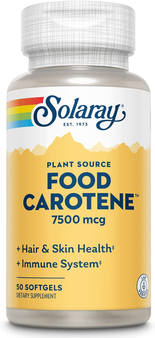 Solaray Food Carotene, Vitamin A as 25000IU | 50ct