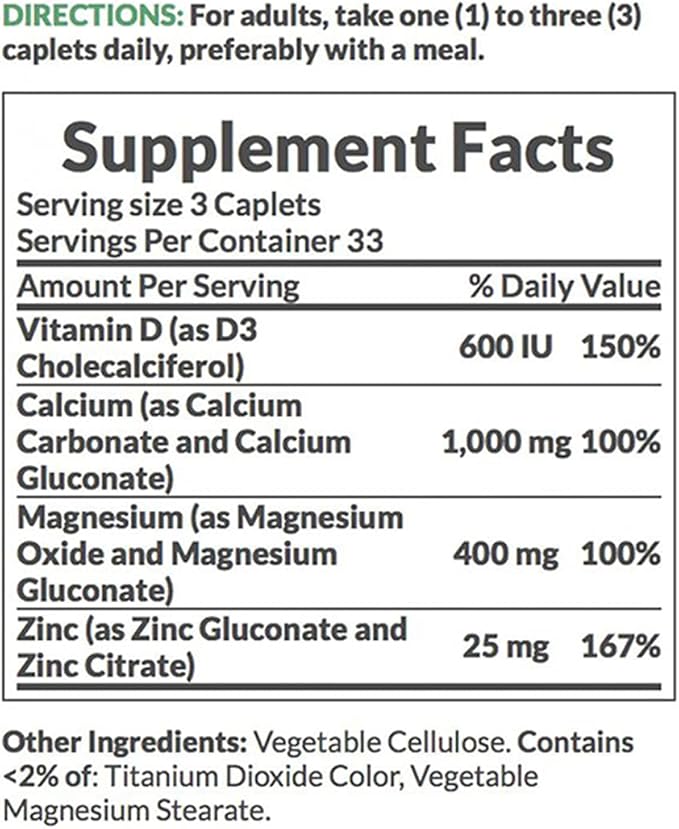 Nature's Bounty Calcium Magnesium Zinc, 100 6)