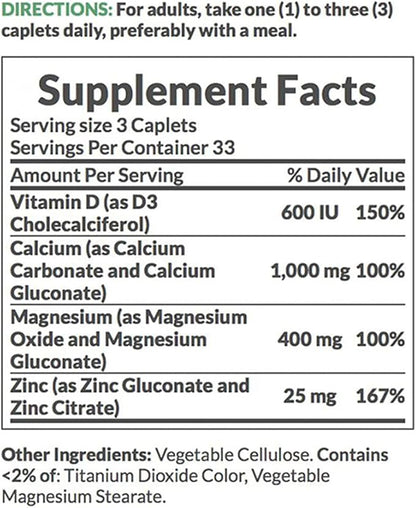 Nature's Bounty Calcium Magnesium Zinc, 100 6)