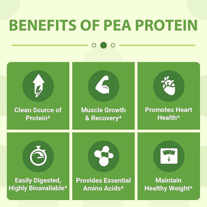 Zammex Organic Pea Protein Powder, 27g 100% Vegan 2.62lbs, Natural