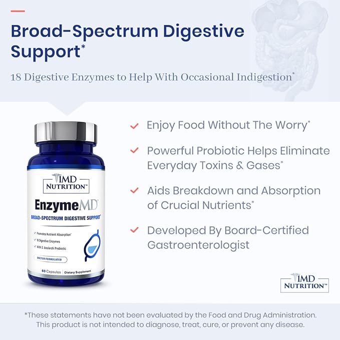 1MD Nutrition EnzymeMD 18 Plant-Based 120 Capsules (2-Pack)