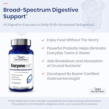 1MD Nutrition EnzymeMD 18 Plant-Based 60 Capsules