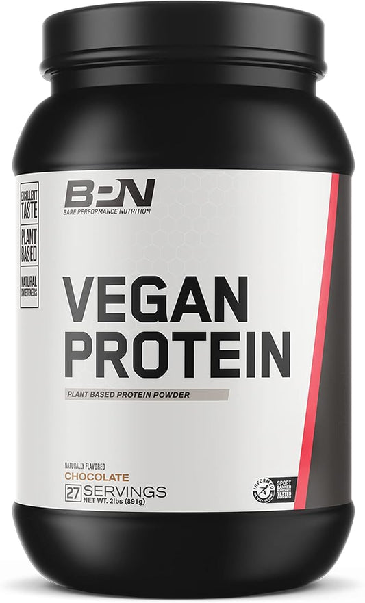 BARE PERFORMANCE NUTRITION Vegan Protein, Plant (27 Servings,