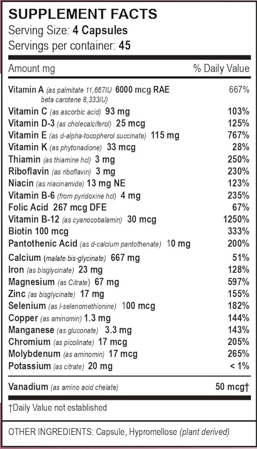 Bariatric Multivitamins, Multi-Standard Formula – 180