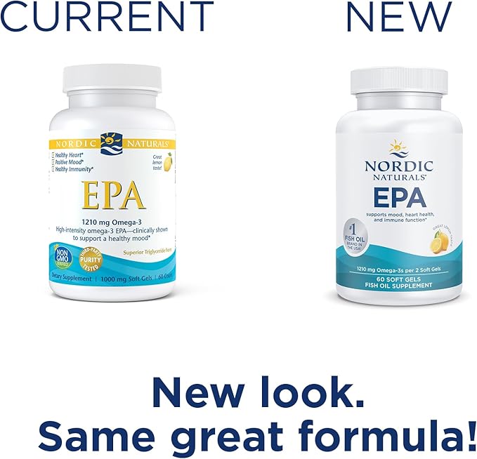 Nordic Naturals EPA, Lemon 60 Soft 1210 mg Omega-3 - 30 Servings