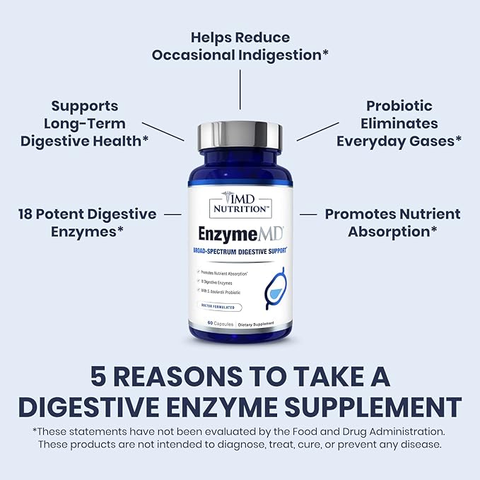 1MD Nutrition EnzymeMD 18 Plant-Based 120 Capsules (2-Pack)