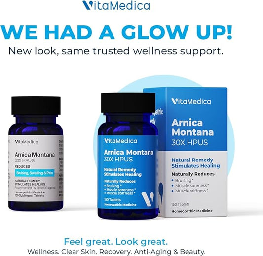VitaMedica Arnica Montana 30X Homeopathic Tablets 2 Pack 100 Servings