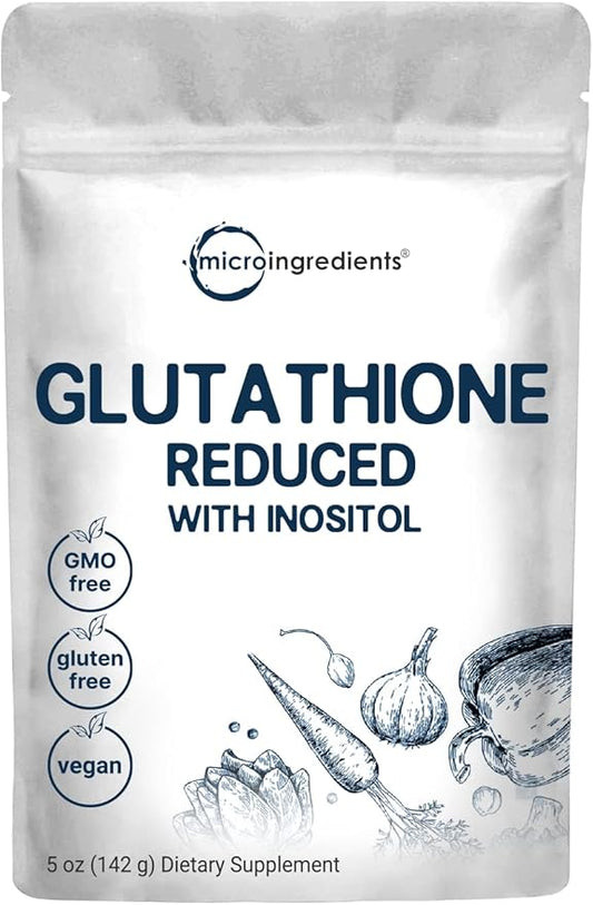 Glutathione Supplement, Pure Glutathione Reduced Powder 5 Ounce (9 Months 2 in 1 Formula,