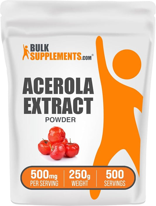 BulkSupplements.com Acerola Cherry Extract Powder 500mg per 250g (8.8 (8.8 oz) 1)