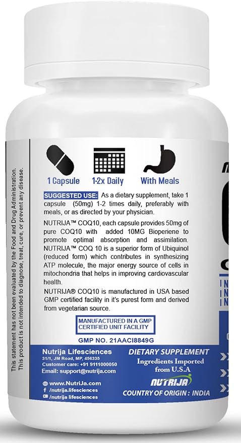 COENZYME Q10 (COQ10) 50MG (120 Capsules)
