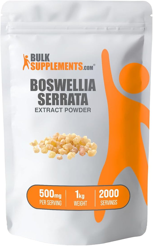 BulkSupplements.com Boswellia Serrata Extract Powder 500mg per 1kg (2.2 (2.2 lbs) 1)