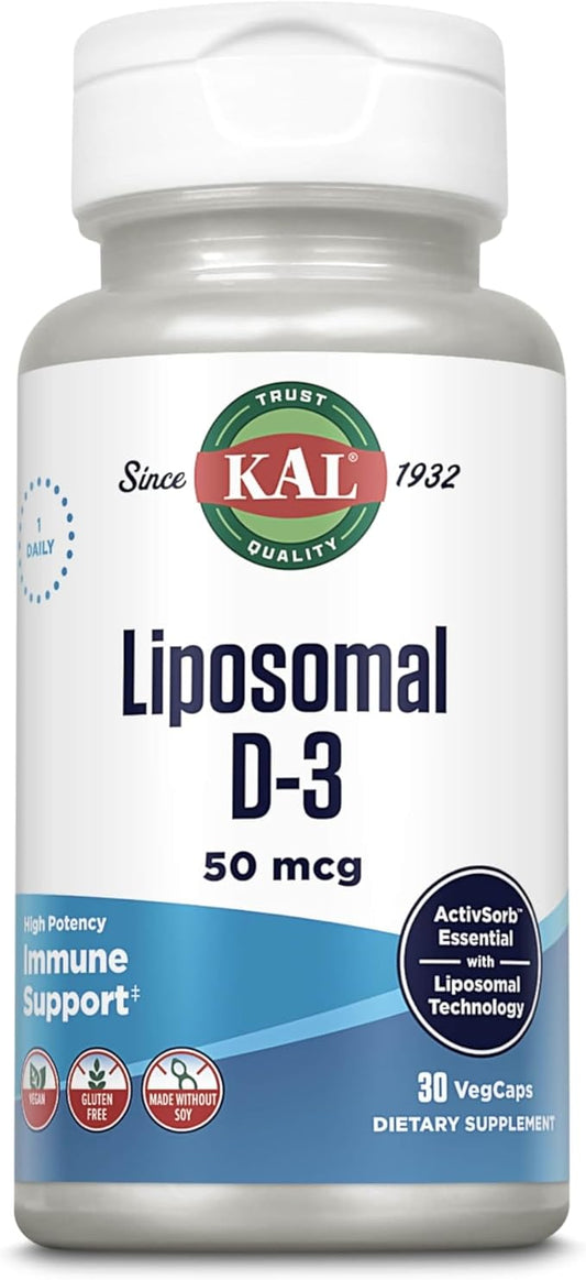 KAL Liposomal Vitamin D3 50 mcg, 30 Servings