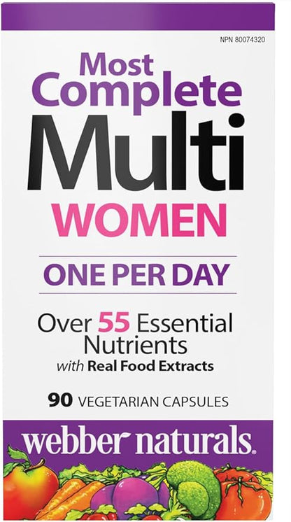 Webber Naturals Women's Most Complete Multi, 90 Vegetarian Capsules