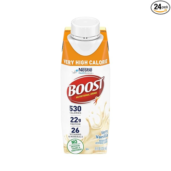 Boost Very High Calorie Vanilla Nutritional 22g Protein, 530 Nutrient 8 Fl 24)
