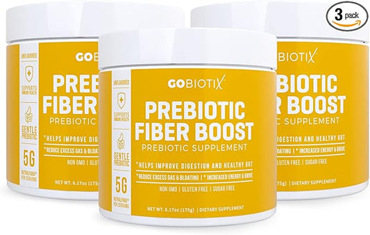 GOBIOTIX Fiber Supplement 1 Scoop 35 Servings (3 Pack)
