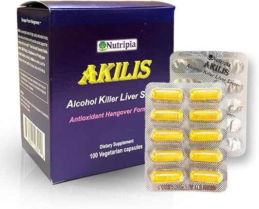 Akilis Antioxidant Liver Support Pills 100 (33 Doses), 16 Ingredients