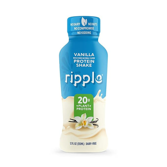 Ripple Vegan Protein Shake 20g Nutritious 12 Oz, 12 Pack