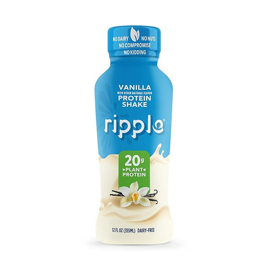 Ripple Vegan Protein Shake 20g Nutritious 12 Oz, 12 Pack