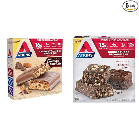 Atkins Chocolate Almond Butter Protein Meal 5 Count 15g Protein