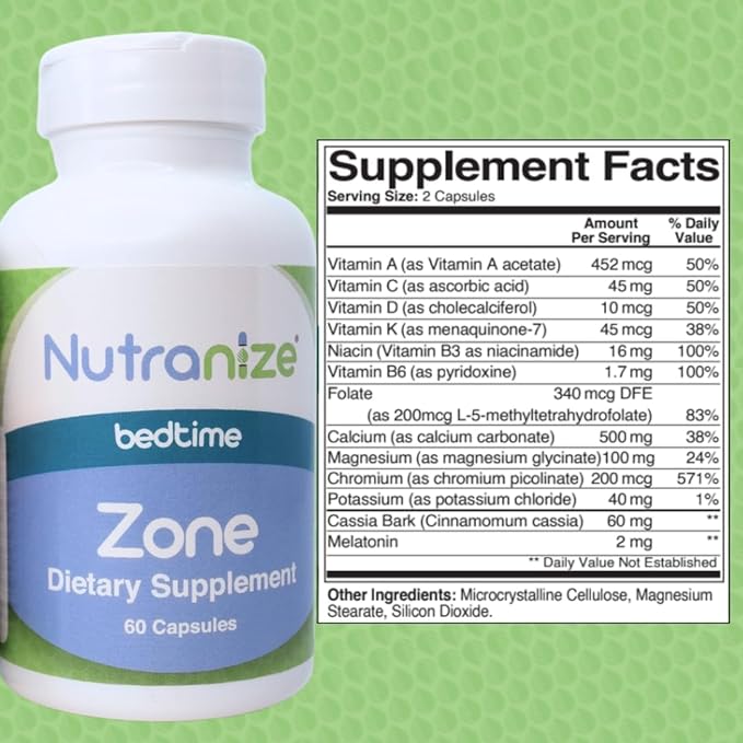 Zone Calcium Supplement, Magnesium Glycinate, Vitamin D3, K2 K2 MK7, MK7, Methylfolate,