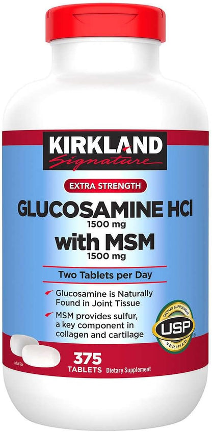 Kirk-Land Signature Glucosamine HCI (1500mg) (1500mg), Extra 375 Tablets 1)