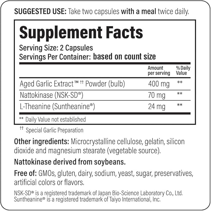 Kyolic Aged Garlic Extract Formula 109, 80 Capsules