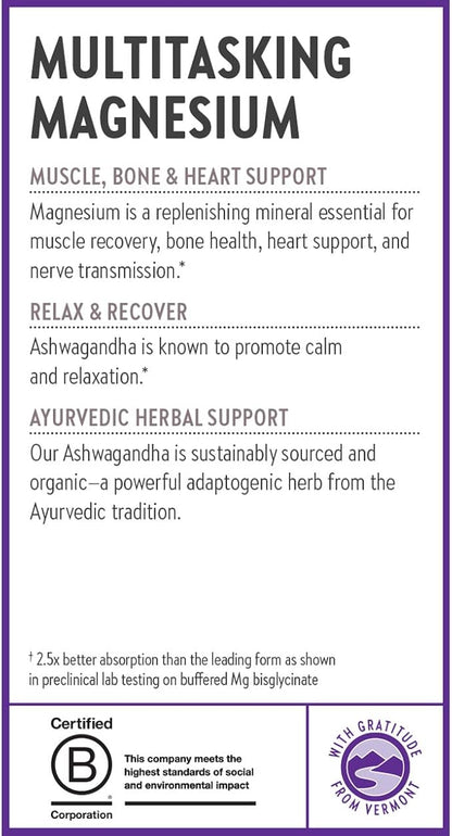 New Chapter Magnesium + Ashwagandha Supplement, 325 mg 2.5x Absorption, 90 ct (3 Month