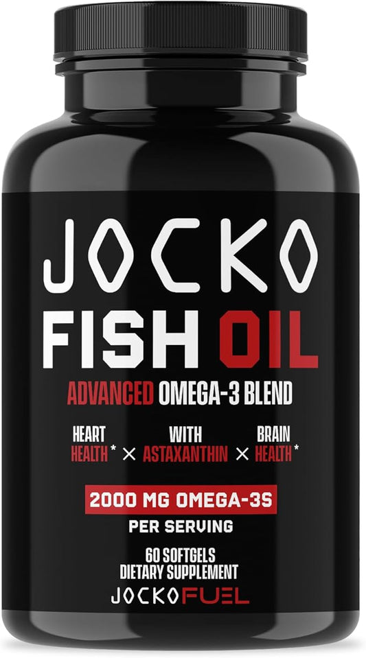 Jocko Fuel Omega 3 Fish Oil Supplement 2000mg Omega 3 Fatty (30 Capsules) (30 Day