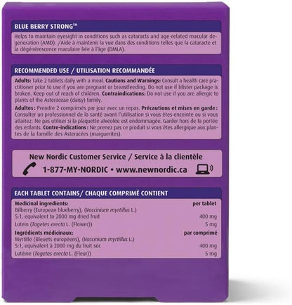 NEW NORDIC Blue Berry Strong 120 Tablets 1)