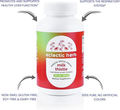 Eclectic Institute Raw Freeze-Dried Non-GMO Milk Thistle 240 CT