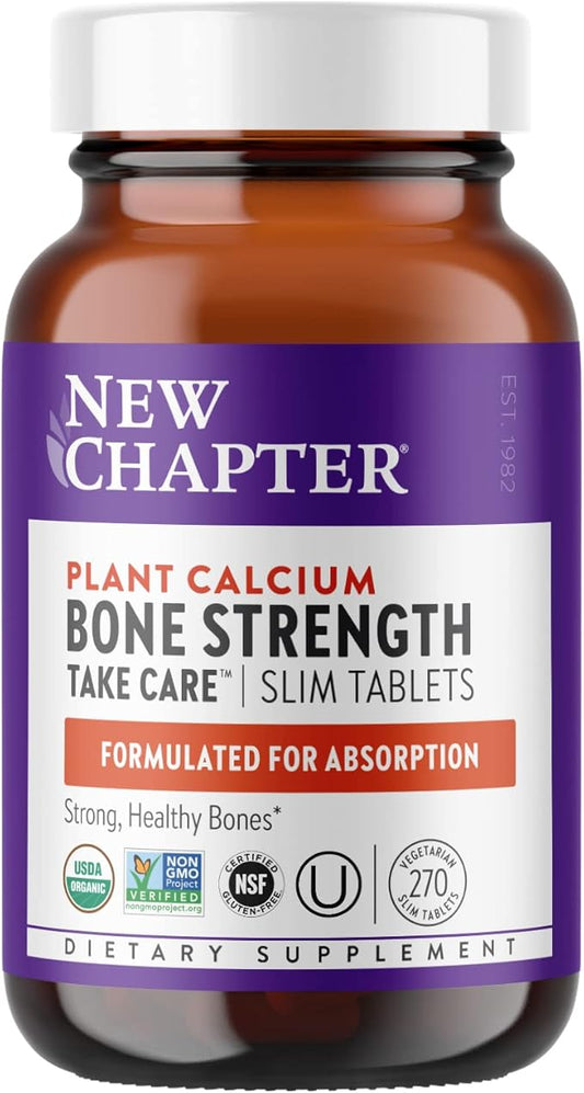 New Chapter Calcium Supplement D3+K2, 70+ 70+ Trace 270 Slim