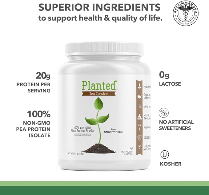 Planted Vegan Protein Powder 20g Chocolate 20 Servings