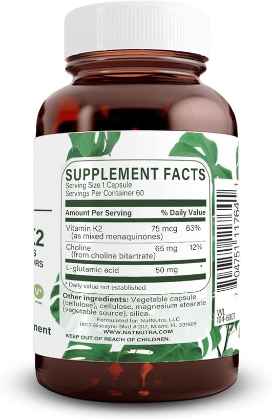 Natural Nutra Full Spectrum Vitamin K2 75 mcg, 60 Capsules 3)