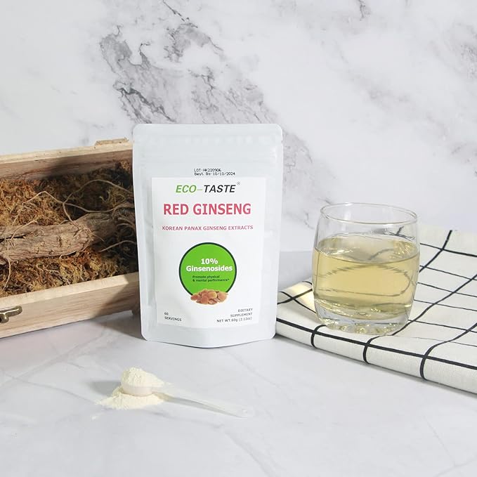 ECO-TASTE Ginseng Root Extract Powder-Korean Panax 10% Ginsenosides, 60g (60 (60 Servings)