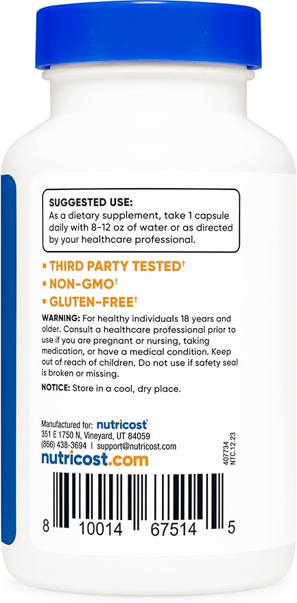 Nutricost 5-HTP 200mg, 120 Vegetarian Capsules (5-Hydroxytryptophan)