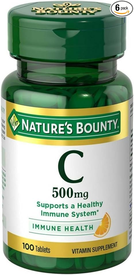Nature's Bounty Vitamin C 500 mg 100 ea 6)