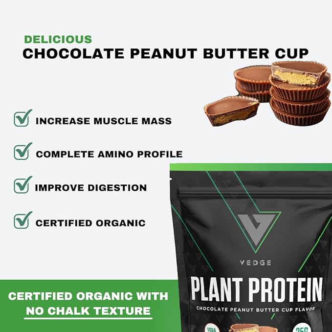 vedge Certified Organic Plant Protein Chocolate (20 Servings)