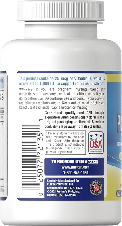 Puritan's Pride Probiotic 10 with Vitamin 60 Count,